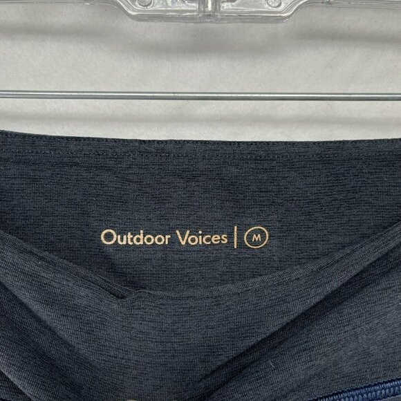 Outdoor Voices Leggings Womens M Blue Black Colorblock Activewear Skinny Pull on - Picture 11 of 11